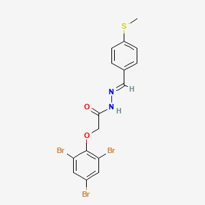 molecular formula C16H13Br3N2O2S B3856166 N'-[4-(methylthio)benzylidene]-2-(2,4,6-tribromophenoxy)acetohydrazide 