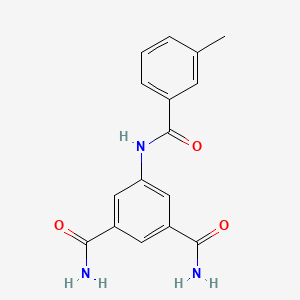 molecular formula C16H15N3O3 B3856174 5-[(3-methylbenzoyl)amino]isophthalamide 