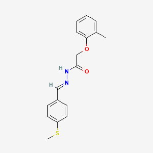 molecular formula C17H18N2O2S B3856179 2-(2-methylphenoxy)-N'-[4-(methylthio)benzylidene]acetohydrazide 