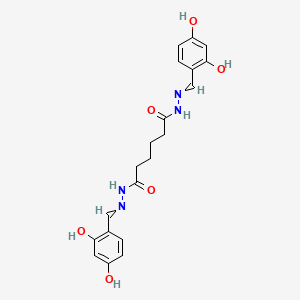 molecular formula C20H22N4O6 B3856197 N'~1~,N'~6~-bis(2,4-dihydroxybenzylidene)hexanedihydrazide 
