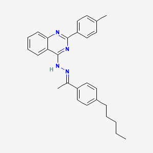 molecular formula C28H30N4 B3856198 1-(4-pentylphenyl)ethanone [2-(4-methylphenyl)-4-quinazolinyl]hydrazone 