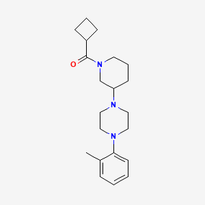 molecular formula C21H31N3O B3856203 1-[1-(cyclobutylcarbonyl)-3-piperidinyl]-4-(2-methylphenyl)piperazine 