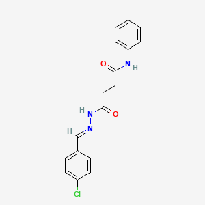 molecular formula C17H16ClN3O2 B3856208 4-[2-(4-chlorobenzylidene)hydrazino]-4-oxo-N-phenylbutanamide 