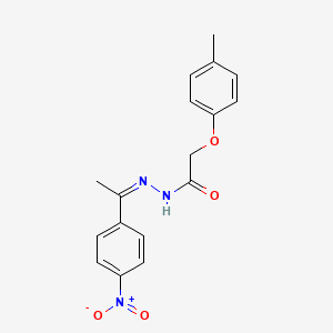 molecular formula C17H17N3O4 B3856215 2-(4-methylphenoxy)-N'-[1-(4-nitrophenyl)ethylidene]acetohydrazide 