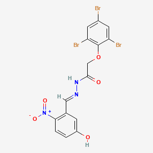 N'-(5-hydroxy-2-nitrobenzylidene)-2-(2,4,6-tribromophenoxy)acetohydrazide