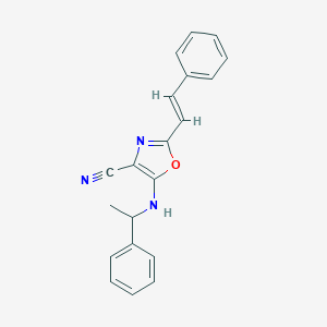 5-[(1-Phenylethyl)amino]-2-(2-phenylvinyl)-1,3-oxazole-4-carbonitrile