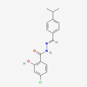 molecular formula C17H17ClN2O2 B3856235 4-chloro-2-hydroxy-N'-(4-isopropylbenzylidene)benzohydrazide 