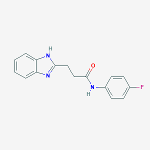 3-(1H-benzimidazol-2-yl)-N-(4-fluorophenyl)propanamide