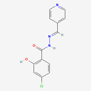 molecular formula C13H10ClN3O2 B3856253 4-chloro-2-hydroxy-N'-(4-pyridinylmethylene)benzohydrazide 