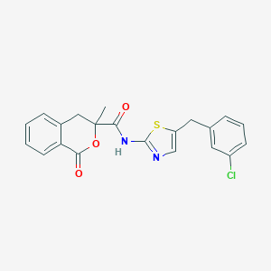 N-[5-(3-chlorobenzyl)-1,3-thiazol-2-yl]-3-methyl-1-oxo-3,4-dihydro-1H-isochromene-3-carboxamide