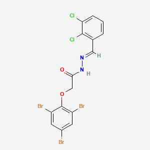 molecular formula C15H9Br3Cl2N2O2 B3856273 N'-(2,3-dichlorobenzylidene)-2-(2,4,6-tribromophenoxy)acetohydrazide 