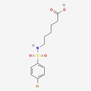 molecular formula C12H16BrNO4S B3856279 6-{[(4-bromophenyl)sulfonyl]amino}hexanoic acid 