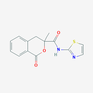 molecular formula C14H12N2O3S B385628 3-methyl-1-oxo-N-(1,3-thiazol-2-yl)-3,4-dihydro-1H-isochromene-3-carboxamide CAS No. 720671-49-8
