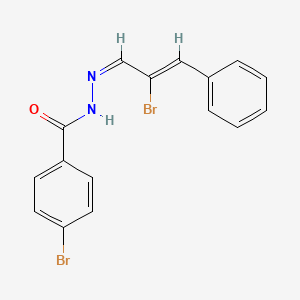 4-bromo-N'-(2-bromo-3-phenyl-2-propen-1-ylidene)benzohydrazide