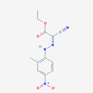 molecular formula C12H12N4O4 B3856327 ethyl cyano[(2-methyl-4-nitrophenyl)hydrazono]acetate 