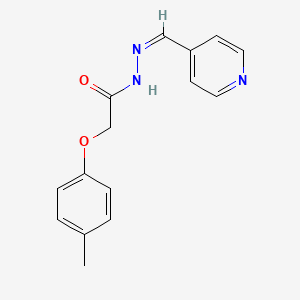 molecular formula C15H15N3O2 B3856335 2-(4-methylphenoxy)-N'-(4-pyridinylmethylene)acetohydrazide 