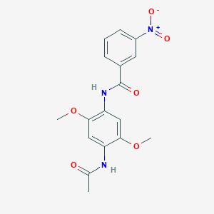 molecular formula C17H17N3O6 B3856349 N-[4-(acetylamino)-2,5-dimethoxyphenyl]-3-nitrobenzamide 