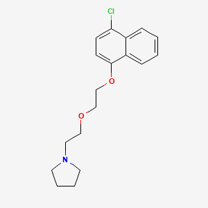 molecular formula C18H22ClNO2 B3856351 1-(2-{2-[(4-chloro-1-naphthyl)oxy]ethoxy}ethyl)pyrrolidine 