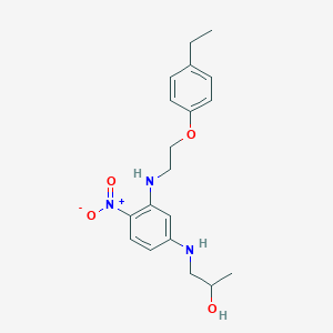 molecular formula C19H25N3O4 B3856357 1-[(3-{[2-(4-ethylphenoxy)ethyl]amino}-4-nitrophenyl)amino]-2-propanol 