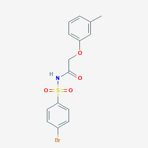 molecular formula C15H14BrNO4S B385636 4-bromo-N-[(3-methylphenoxy)acetyl]benzenesulfonamide CAS No. 708289-50-3