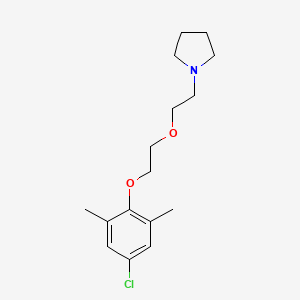 molecular formula C16H24ClNO2 B3856363 1-{2-[2-(4-chloro-2,6-dimethylphenoxy)ethoxy]ethyl}pyrrolidine 
