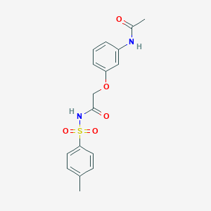 molecular formula C17H18N2O5S B385637 2-[3-(acetylamino)phenoxy]-N-[(4-methylphenyl)sulfonyl]acetamide 