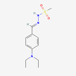 molecular formula C12H19N3O2S B3856381 N'-[4-(diethylamino)benzylidene]methanesulfonohydrazide 
