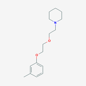 molecular formula C16H25NO2 B3856397 1-{2-[2-(3-methylphenoxy)ethoxy]ethyl}piperidine 