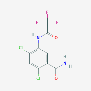 molecular formula C9H5Cl2F3N2O2 B3856398 2,4-dichloro-5-[(trifluoroacetyl)amino]benzamide 