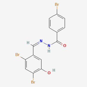 molecular formula C14H9Br3N2O2 B3856412 4-bromo-N'-(2,4-dibromo-5-hydroxybenzylidene)benzohydrazide 