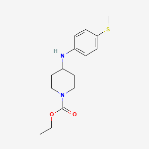 molecular formula C15H22N2O2S B3856424 ethyl 4-{[4-(methylthio)phenyl]amino}-1-piperidinecarboxylate 