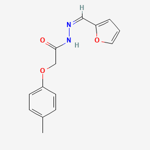 molecular formula C14H14N2O3 B3856426 N'-(2-furylmethylene)-2-(4-methylphenoxy)acetohydrazide 