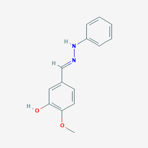 molecular formula C14H14N2O2 B3856433 3-hydroxy-4-methoxybenzaldehyde phenylhydrazone CAS No. 5475-23-0
