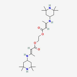 molecular formula C28H50N4O4 B3856440 1,2-ethanediyl bis{3-[(2,2,6,6-tetramethyl-4-piperidinyl)amino]-2-butenoate} 