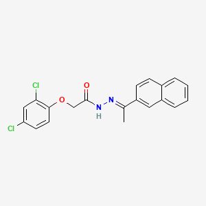 molecular formula C20H16Cl2N2O2 B3856442 2-(2,4-dichlorophenoxy)-N'-[1-(2-naphthyl)ethylidene]acetohydrazide 
