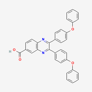molecular formula C33H22N2O4 B3856452 2,3-bis(4-phenoxyphenyl)-6-quinoxalinecarboxylic acid 