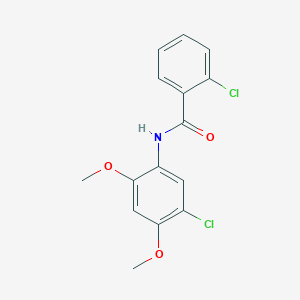 molecular formula C15H13Cl2NO3 B3856508 2-chloro-N-(5-chloro-2,4-dimethoxyphenyl)benzamide 