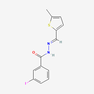 molecular formula C13H11IN2OS B3856516 3-iodo-N'-[(5-methyl-2-thienyl)methylene]benzohydrazide 