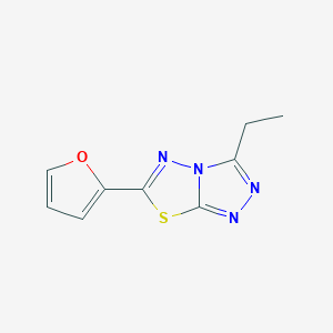 molecular formula C9H8N4OS B385652 3-Ethyl-6-(2-furyl)[1,2,4]triazolo[3,4-b][1,3,4]thiadiazole 