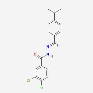 molecular formula C17H16Cl2N2O B3856556 3,4-dichloro-N'-(4-isopropylbenzylidene)benzohydrazide 