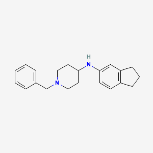 molecular formula C21H26N2 B3856578 1-benzyl-N-(2,3-dihydro-1H-inden-5-yl)-4-piperidinamine 