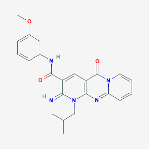 B385659 2-imino-1-isobutyl-N-(3-methoxyphenyl)-5-oxo-1,5-dihydro-2H-dipyrido[1,2-a:2,3-d]pyrimidine-3-carboxamide CAS No. 720672-45-7
