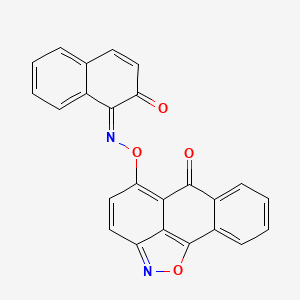 molecular formula C24H12N2O4 B3856614 1,2-naphthalenedione 1-[O-(6-oxo-6H-anthra[1,9-cd]isoxazol-5-yl)oxime] 