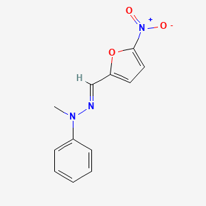 molecular formula C12H11N3O3 B3856619 5-nitro-2-furaldehyde methyl(phenyl)hydrazone 