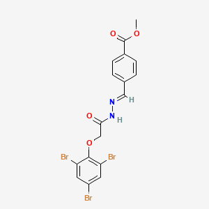 molecular formula C17H13Br3N2O4 B3856633 methyl 4-{2-[(2,4,6-tribromophenoxy)acetyl]carbonohydrazonoyl}benzoate CAS No. 5476-00-6