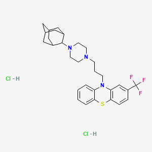 molecular formula C30H38Cl2F3N3S B3856641 10-{3-[4-(2-adamantyl)-1-piperazinyl]propyl}-2-(trifluoromethyl)-10H-phenothiazine dihydrochloride 