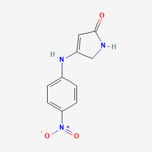 molecular formula C10H9N3O3 B3856646 4-[(4-nitrophenyl)amino]-1,5-dihydro-2H-pyrrol-2-one 