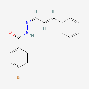 molecular formula C16H13BrN2O B3856653 4-bromo-N'-(3-phenyl-2-propen-1-ylidene)benzohydrazide 