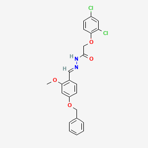 molecular formula C23H20Cl2N2O4 B3856655 N'-[4-(benzyloxy)-2-methoxybenzylidene]-2-(2,4-dichlorophenoxy)acetohydrazide 