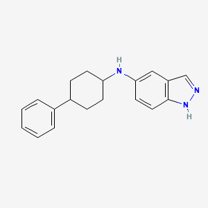 molecular formula C19H21N3 B3856663 N-(4-phenylcyclohexyl)-1H-indazol-5-amine 